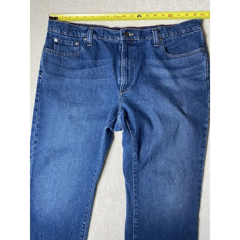 LL‎ Bean Standard Fit Jeans Men's 38x30 Measured 39x29 Blue Straight Leg Denim